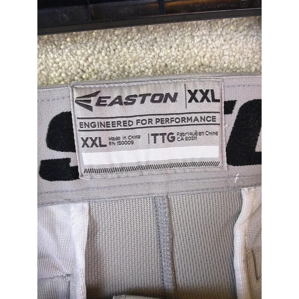 Easton Pro+ Knicker Baseball Pants Adult XXL Gray Black‎ Piped A167105GYBK NEW